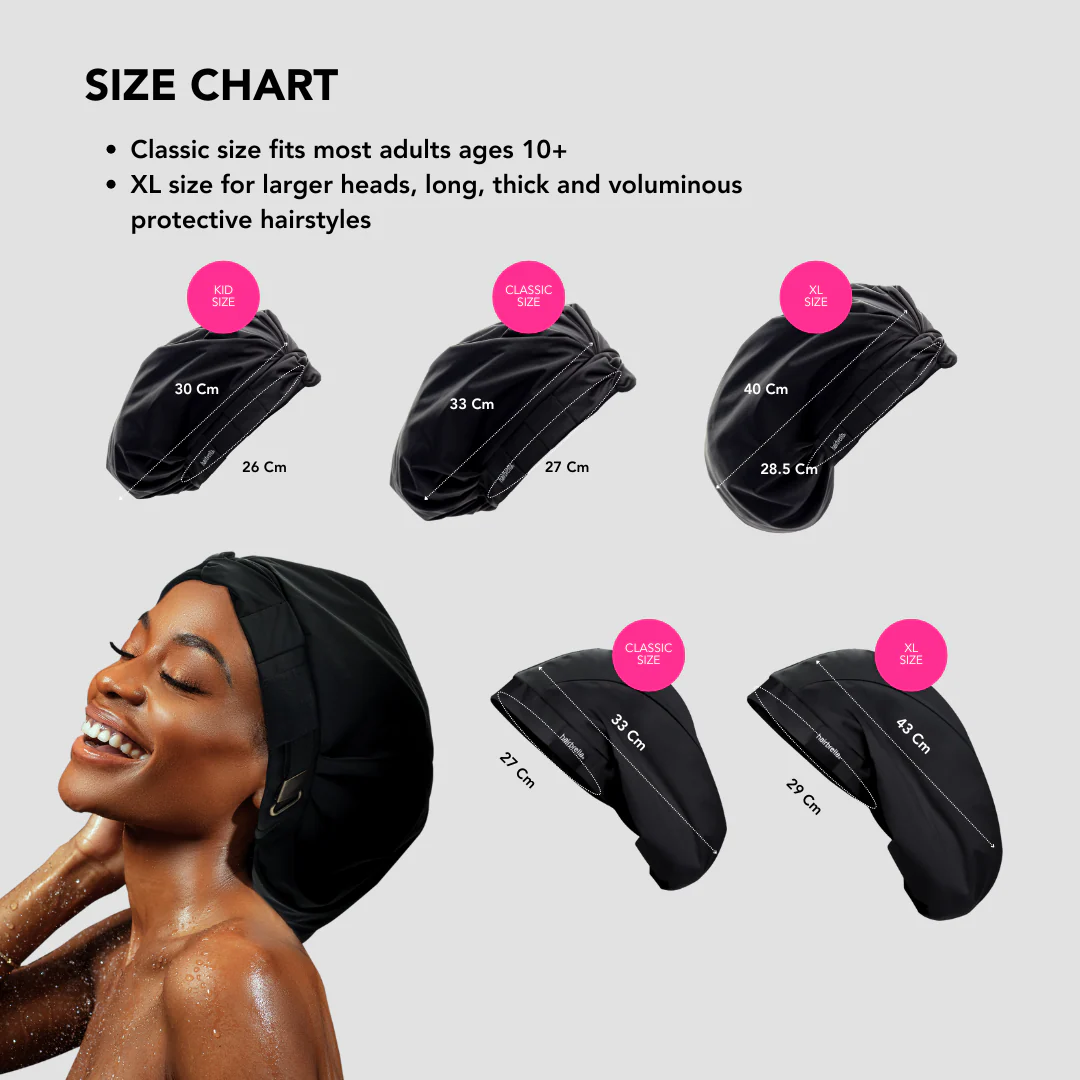 Hairbrella Satin-Lined Waterproof, Adjustable Shower Cap - Image 7