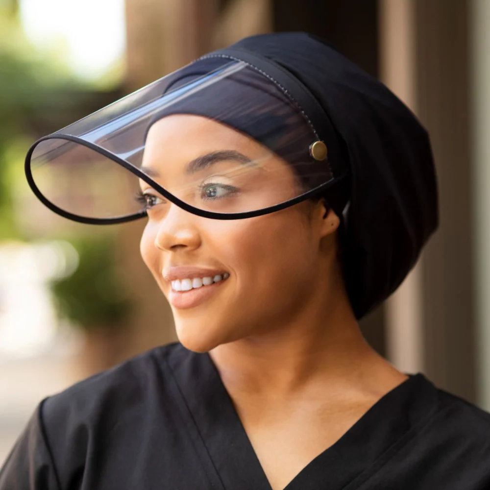 Hairbrella Pro XL Rain Hat with Face Shield + Scrub Cap- Bundle (2) - Image 3