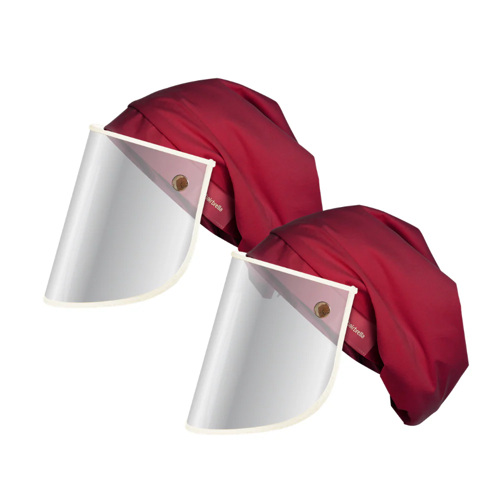 Hairbrella Pro Rain Hat + Face Shield - Bundle (2) - Image 12