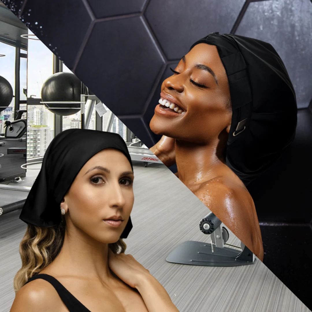 The Gym-Proof Hair Duo | Waterproof Shower Cap +  Satin Bandana (Save $10)