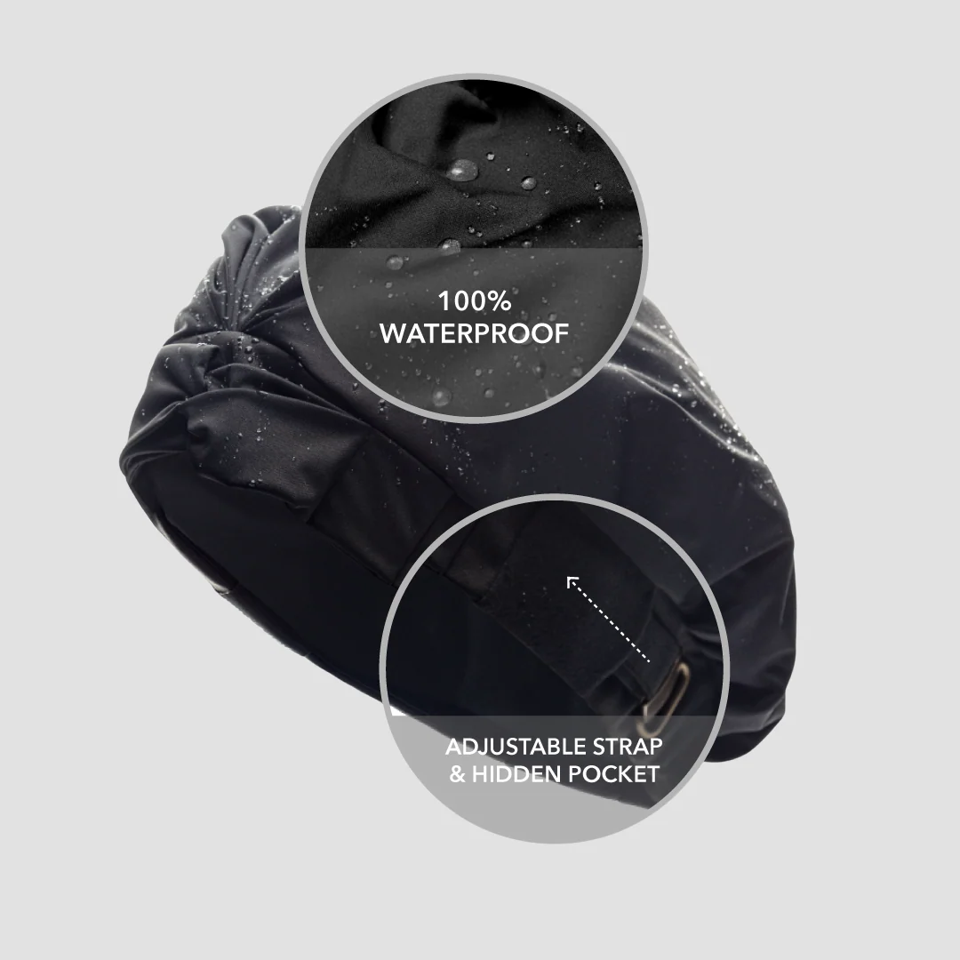 Hairbrella Satin-Lined Waterproof, Adjustable Shower Cap - Image 6