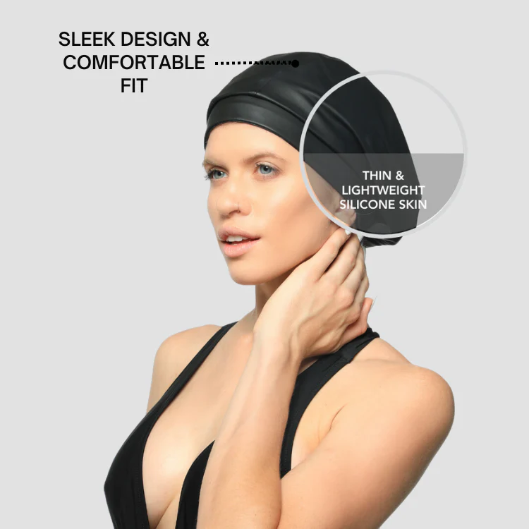 Hairbrella Satin-Lined Waterproof, Adjustable Swim Cap - Image 5