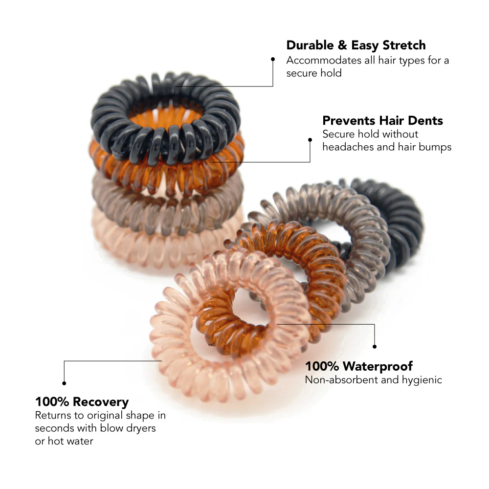 Waterproof Spiral Hair Ties (8 Pack) - Image 4