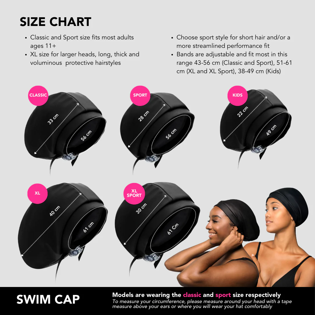 Hairbrella Satin-Lined Waterproof, Adjustable Swim Cap - Image 8